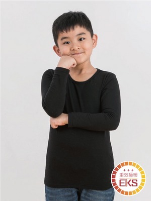 貝柔EKS重效機能保暖發熱衣_兒童黑