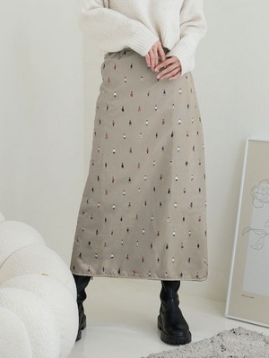 貝柔印花保暖刷毛防雨防風裙-人物