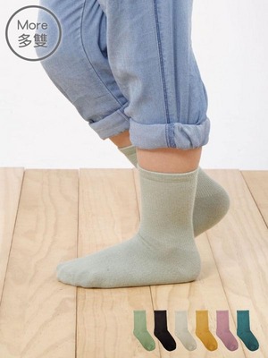 (3入)兒童抑菌消臭3/4長襪-素色