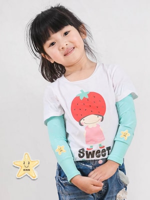 貝柔UPF50+兒童高效涼感防蚊抗UV袖套-小海星(貼布繡)