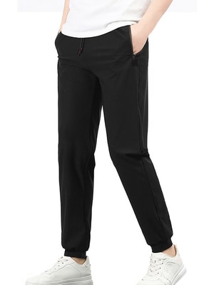 冰絲機能長褲-黑色(男女可穿)