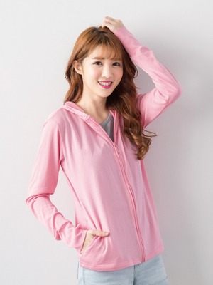 貝柔日本水潤白抗UV保濕防曬外套-典雅粉