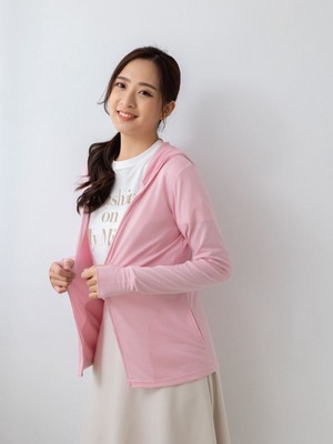 日本水潤白抗UV保濕防曬外套-石英粉