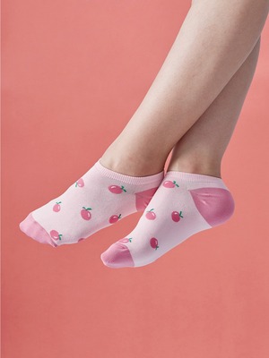 貝柔涼感夏日少女船襪-番茄