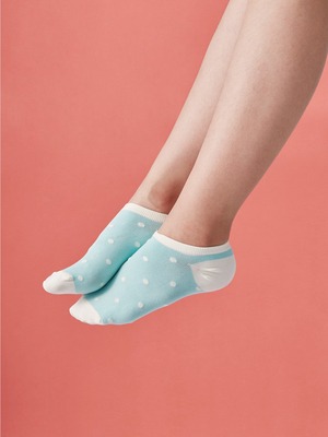 貝柔涼感夏日少女船襪-點點