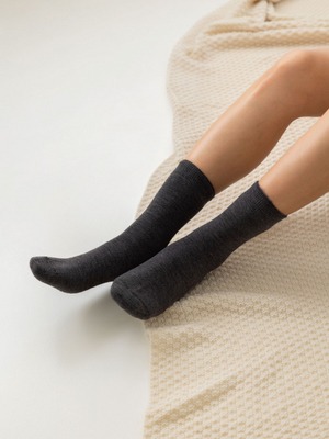 貝柔裹起毛厚織長襪-純色