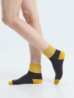 貝柔日系萊卡寬口襪-波浪(男女適用)