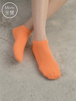 貝柔(6雙)馬卡龍萊卡船型襪-純色