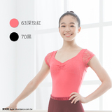 芭蕾 蕾絲短袖連身舞衣 2色【BDW16F02】第1張小圖