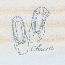 Chacott 條紋舞鞋刺繡方巾【CH2018102705】第1張小圖