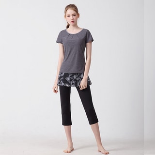 OwnYoga 假兩件七分裙褲【DAN24003】涼感布第1張小圖