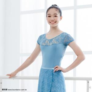 芭蕾 蕾絲短袖連身舞衣 2色 【BDW16F06】