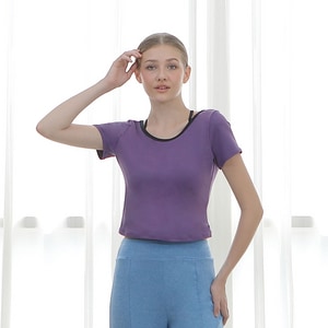 OwnYoga 假兩件式短版上衣【Y25254】