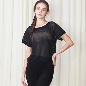 OwnYoga  兩件式短袖罩衫 (固定式罩杯) 【Y26159】