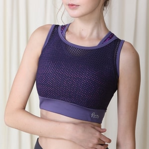 OwnYoga  假兩件背心上衣 (固定式罩杯) 【Y26160】