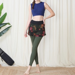 OwnYoga  印花九分裙褲【Y26166】