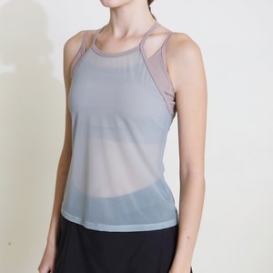 DansNA 假兩件短版背心上衣【D26103】