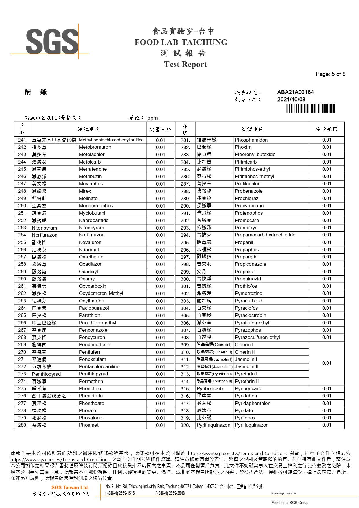 女寶蟲草珍珠精萃-380項農藥-均未檢出_page-0005