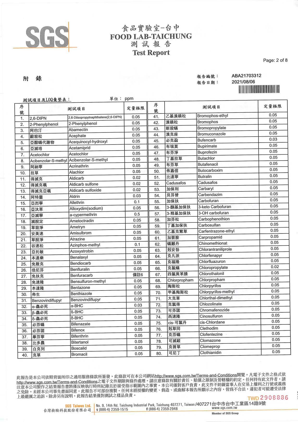 杭菊紅棗蟲草精萃-380項農藥-均未檢出_page-0002