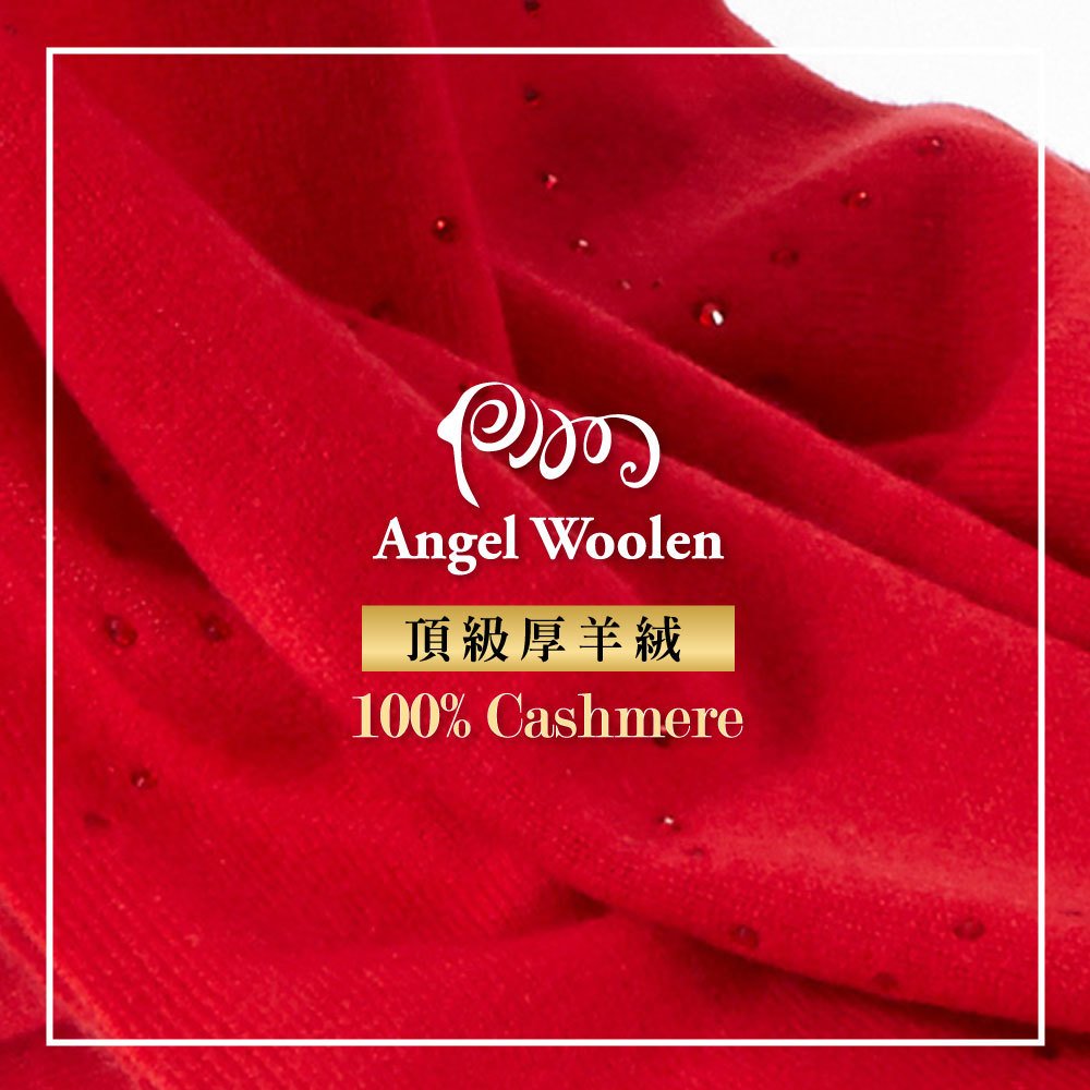 【Angel Woolen】印度Cashmere手工水鑽 羊絨羊毛披肩圍-低調奢華僅剩數量灰色2件