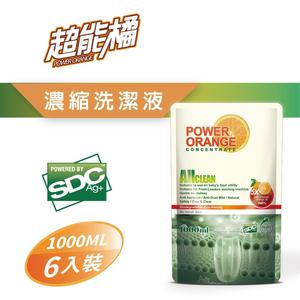 超能橘SDC全效濃縮洗潔液6入組