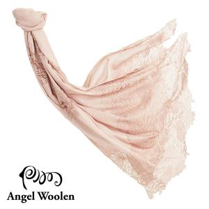 【Angel Woolen】眷戀飛舞蕾絲印度手工蕾絲披肩-裸色