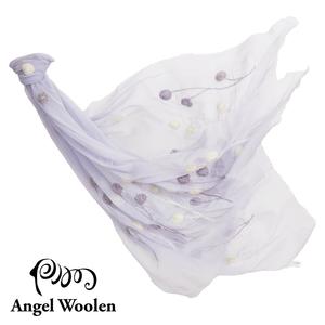 【Angel Woolen】蒲公英之戀印度手工刺繡羊毛披肩-淺紫
