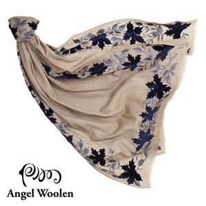 【Angel Woolen】楓情印度手工刺繡cashmere羊絨毛披肩