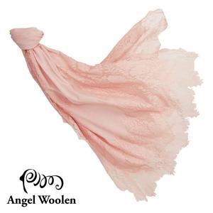 【Angel Woolen】粉舞奇蹟印度手工cashmere蕾絲披肩
