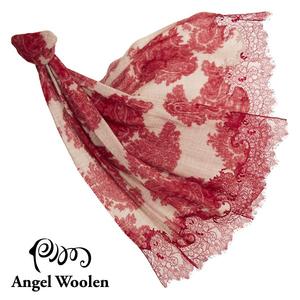 【Angel Woolen】幻麗風采 印度手工蕾絲披肩-幻麗紅