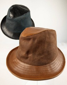 天染皮革紳士帽第3張小圖