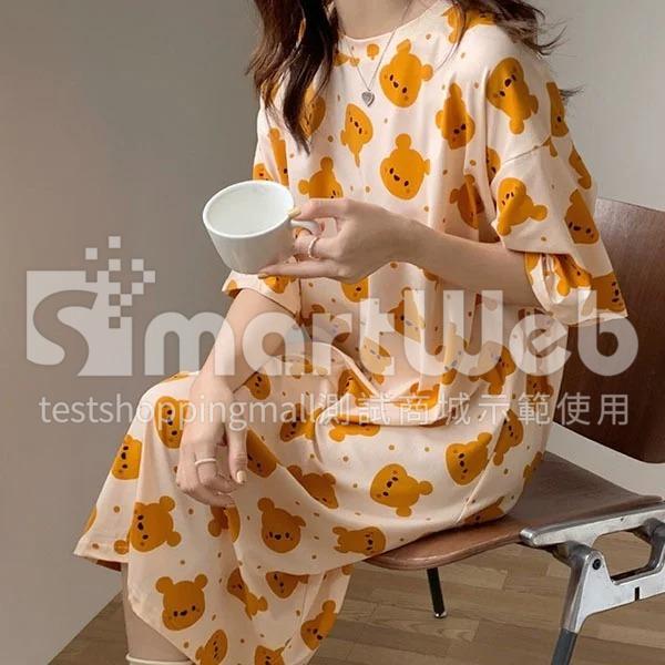 AI-部落格-黃色童裝小熊印花親膚材質家居服連衣裙 AI-部落格-黃色童裝小熊印花親膚材質家居服連衣裙