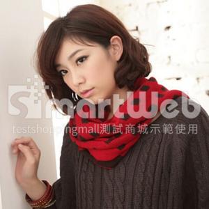 經典普普風圓點編織圍巾