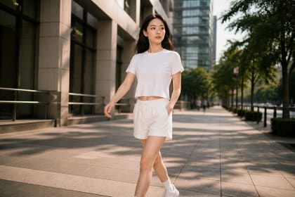 辦公室內外都能舒適有型：透氣舒棉短版冰霸T，告別悶熱黏膩