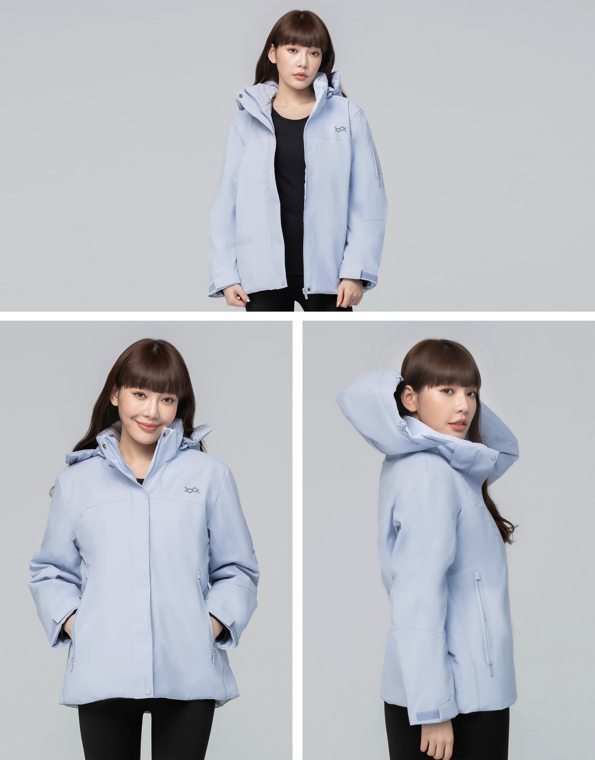 女藍衝鋒衣