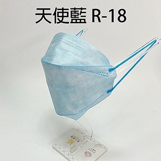 艾爾絲醫用口罩(天使藍 R-18 兒童立體魚型10入/盒)圖1
