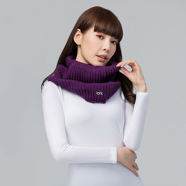 MIT遠紅外線溫灸環狀發熱圍巾(羅蘭紫 中性F)第1張小圖