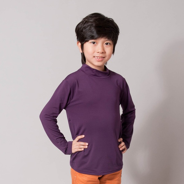 保證100%MIT樂活刷毛立領發熱衣(羅蘭紫 童100-140)