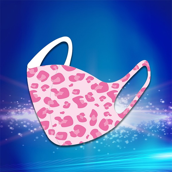豹紋遠紅外線3D防護口罩(戀愛粉 成人 M-L)