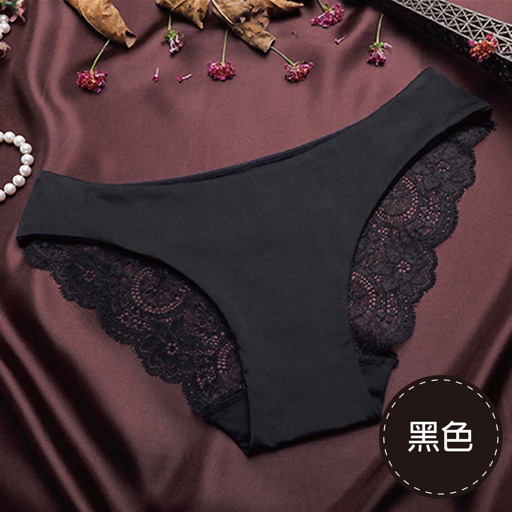 經典風蕾絲內褲(黑色 女M)