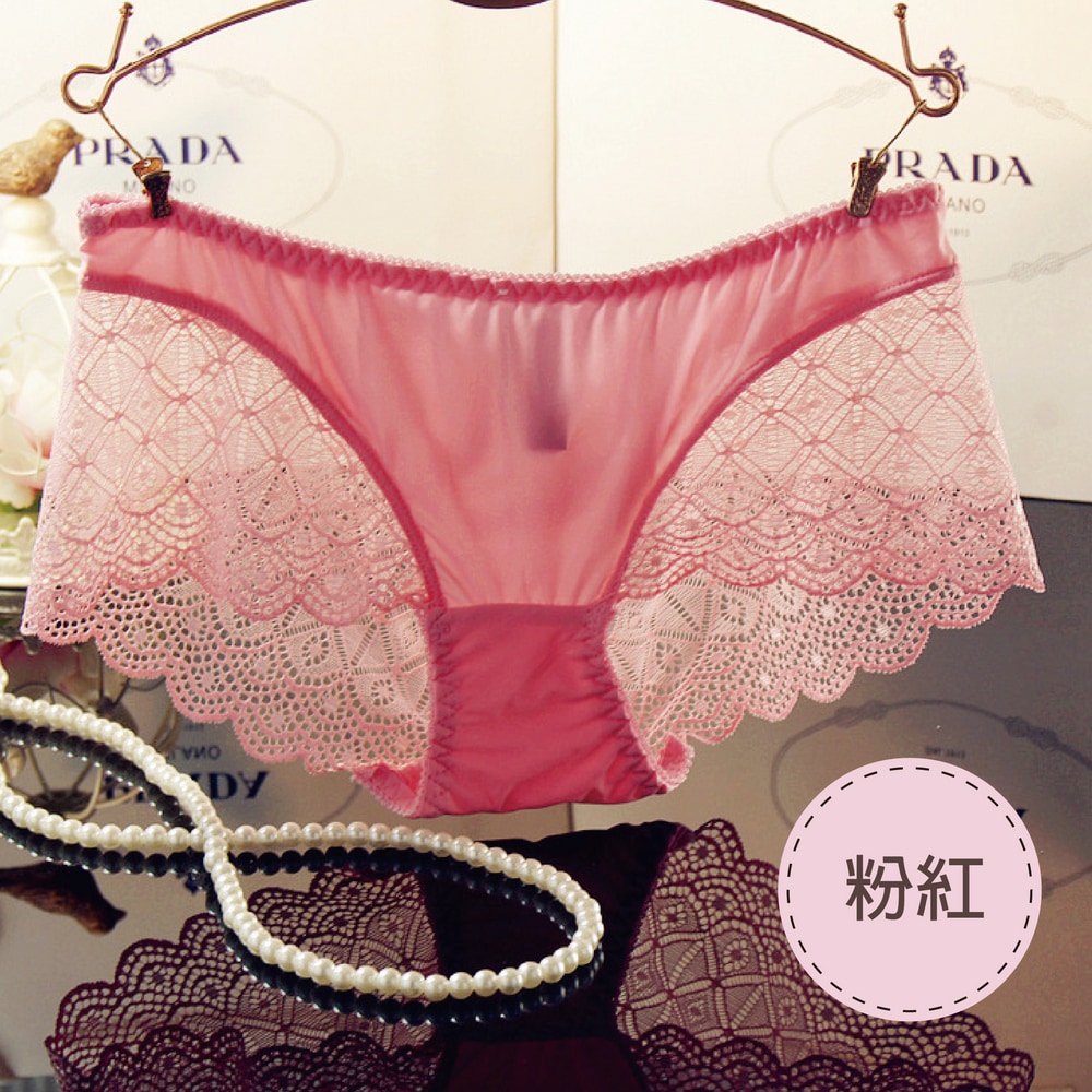 美型蕾絲包臀內褲(粉紅 女F)