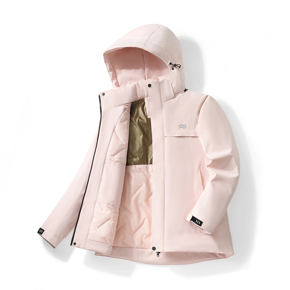 石墨烯極暖衝鋒衣3.0(極光粉 中性M-3XL)