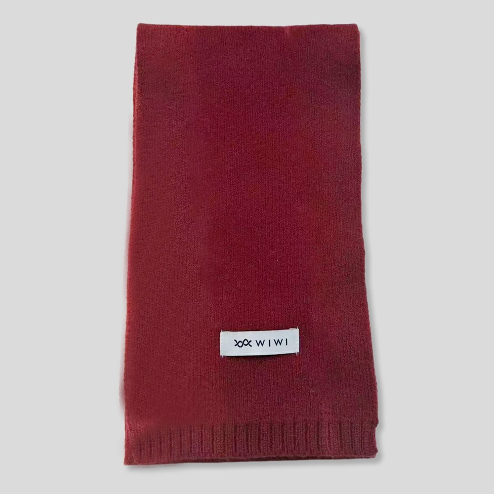 極暖純羊絨圍巾(中性-醇酒紅F)