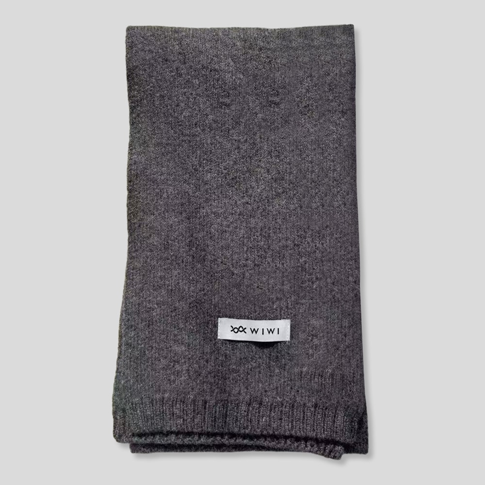極暖純羊絨圍巾(中性-夜暮灰F)