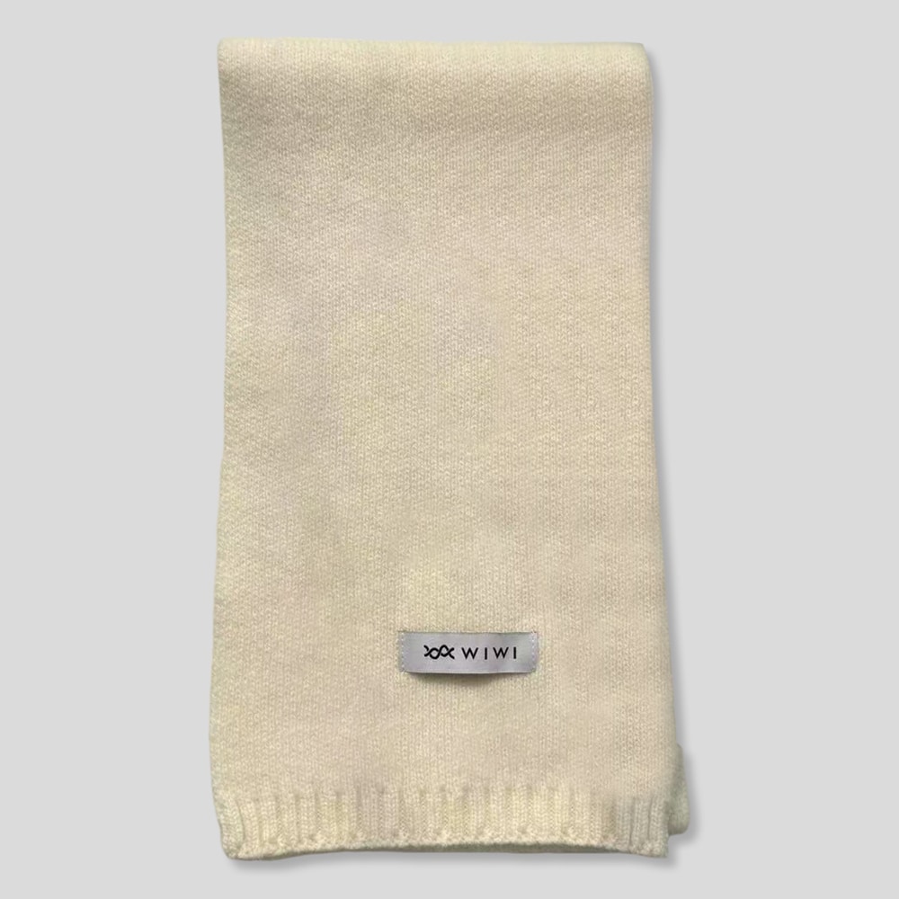 極暖純羊絨圍巾(中性-象牙白F)