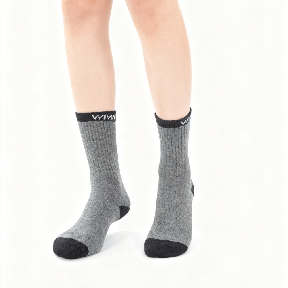 輕旅極暖羊毛襪(鐵岩灰 中性F)