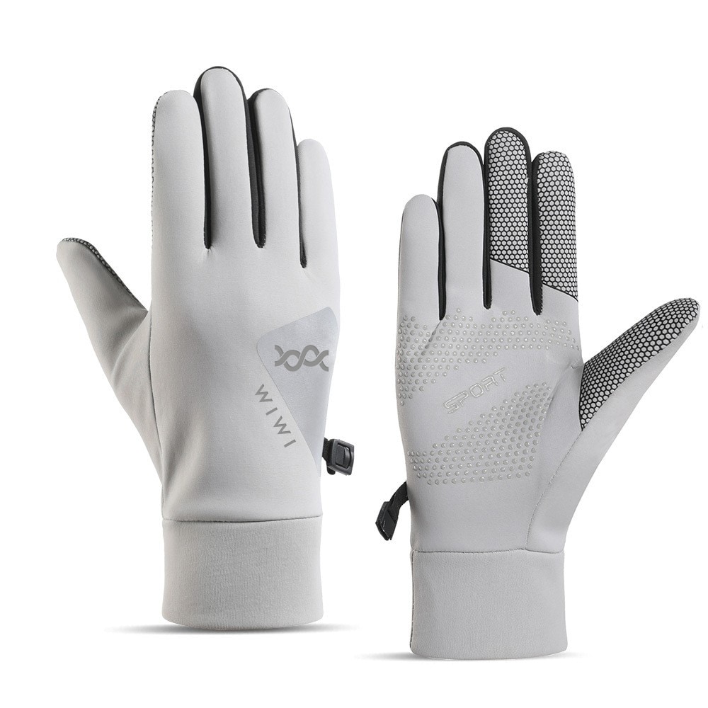 防潑水觸控衝鋒手套(雲霧灰 中性M)