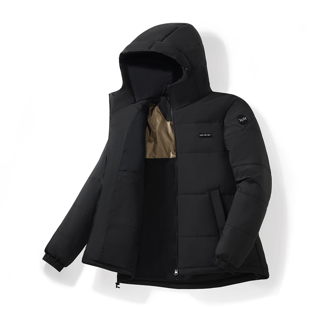 熱導石墨烯連帽羽絲絨衣(頁岩黑 中性M-5XL)