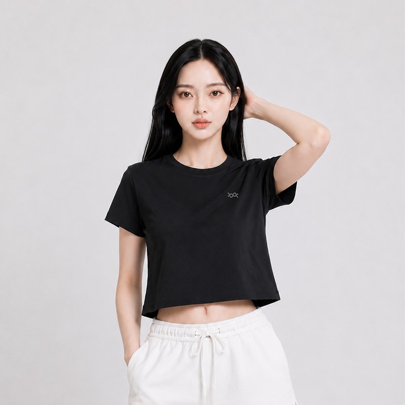 透氣舒棉短版冰霸T 2.0(經典黑 女M-2XL)