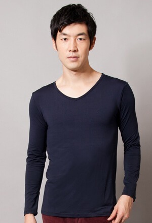 保證100%MIT樂活刷毛V領發熱衣(湛海藍 男M-XXL)